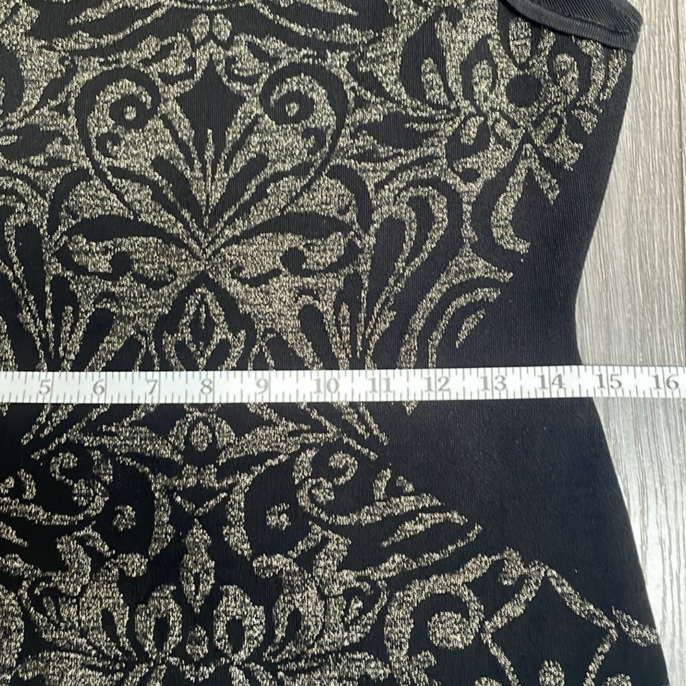 GUESS by Marciano Dress Metallic Pattern elegant Black Gold dress - Picture 11 of 12